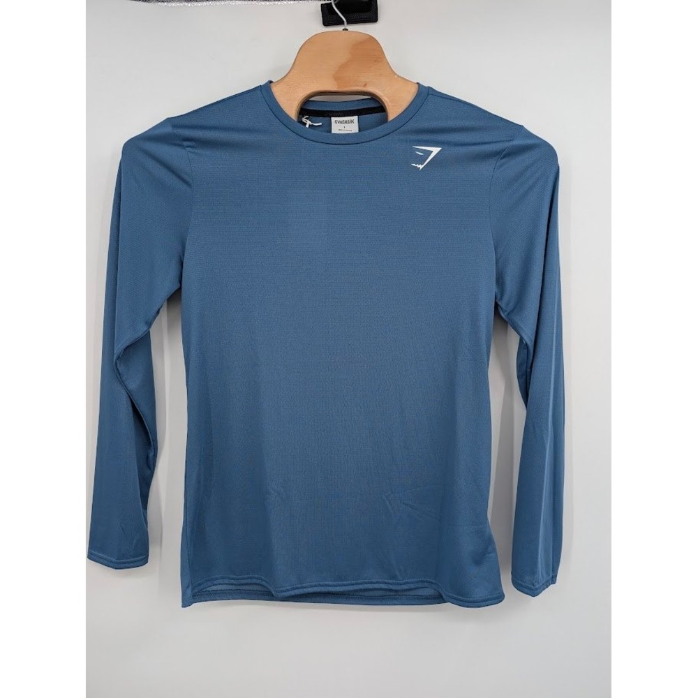 Gymshark Arrival Long Sleeve T-shirt Men's NWT Blue L Slim Fit